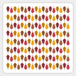 Oak Leaves Pattern (Autumn Colours) Magnet